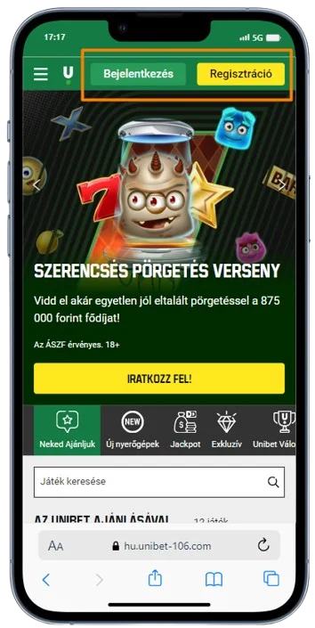 Unibet Kaszinó Odal