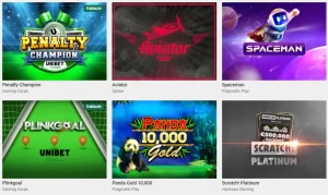 Unibet Casino Játékok oldal